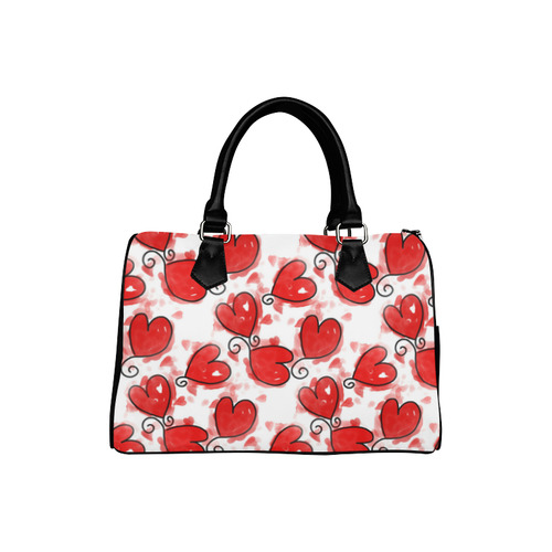 Love Hearts Watercolor Boston Handbag (Model 1621)