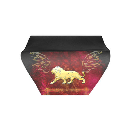 Golden lion on vintage background Clutch Bag (Model 1630)