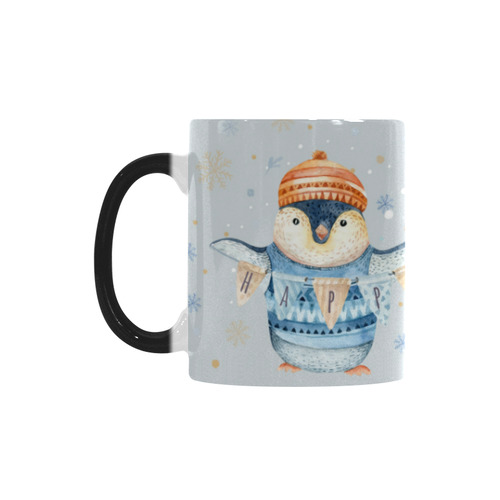 cute penguin, christmas Custom Morphing Mug