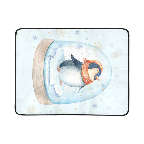 cute penguin, christmas Beach Mat 78"x 60"