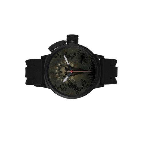 The creepy skull with spider Men's Sports Watch(Model 309)