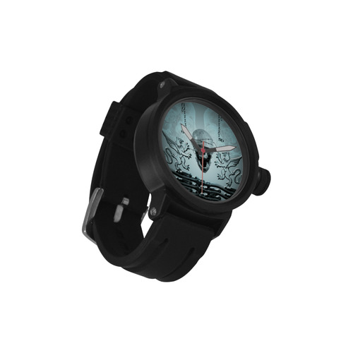 Scary skull with lion Men's Sports Watch(Model 309)