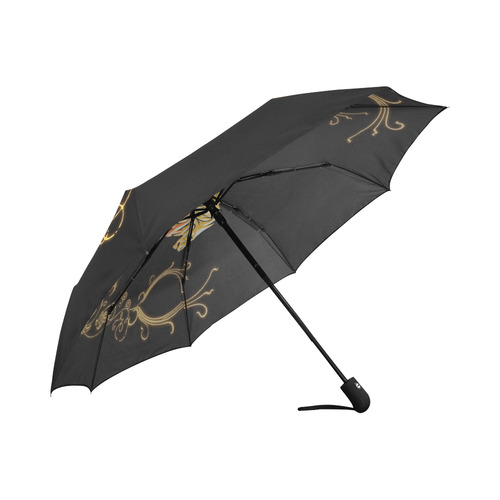 Awesome lion in gold and black Auto-Foldable Umbrella (Model U04)