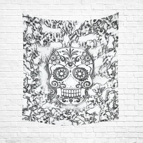 skull 1116 Cotton Linen Wall Tapestry 51"x 60"