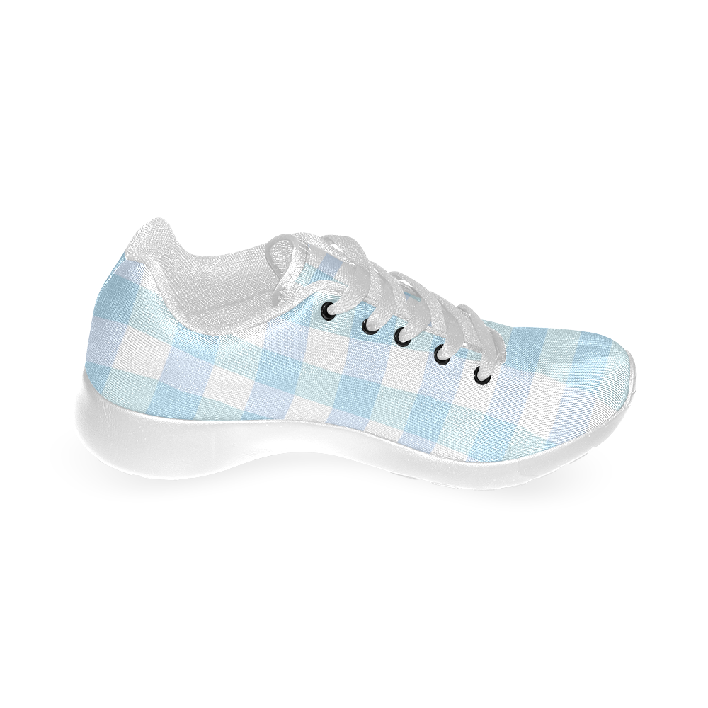 Blue Plaid Women’s Running Shoes (Model 020) ID D1099144