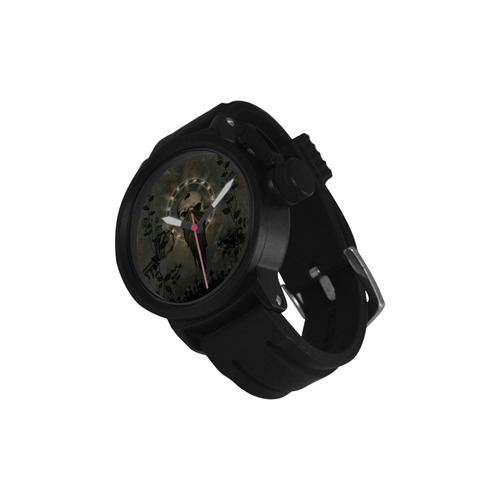 The creepy skull with spider Men's Sports Watch(Model 309)