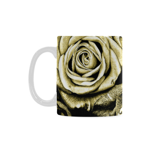 Vintage Gold Roses White Mug(11OZ)