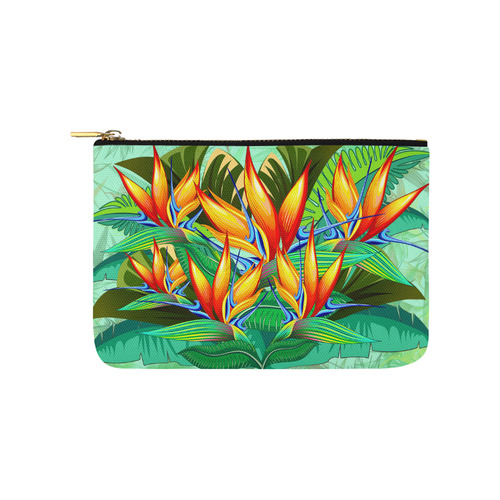 Bird of Paradise Flower Exotic Nature Carry-All Pouch 9.5''x6''