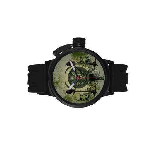 Skulls with crows Men's Sports Watch(Model 309)