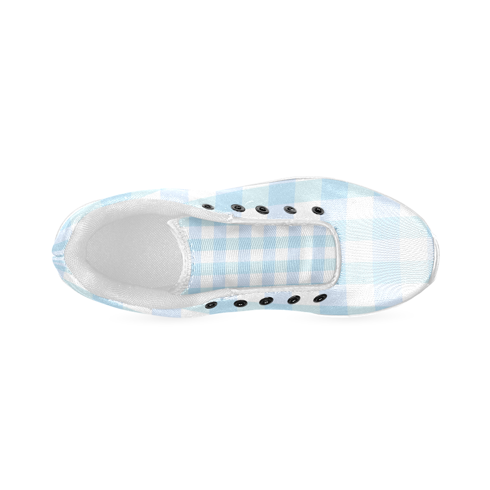 Blue Plaid Women’s Running Shoes (Model 020) ID D1099144