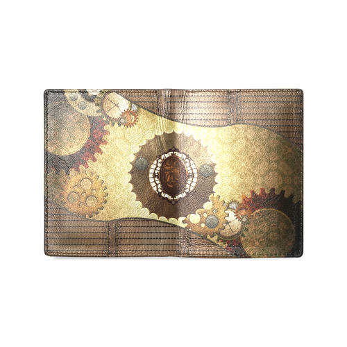 Steampunk, the noble design Men's Leather Wallet (Model 1612)