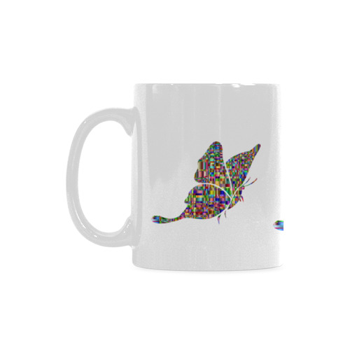 Abstract Squares Butterfly White Mug(11OZ)