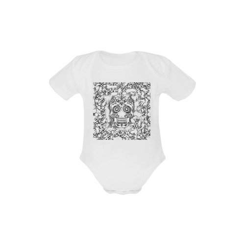 skull 1116 Baby Powder Organic Short Sleeve One Piece (Model T28)