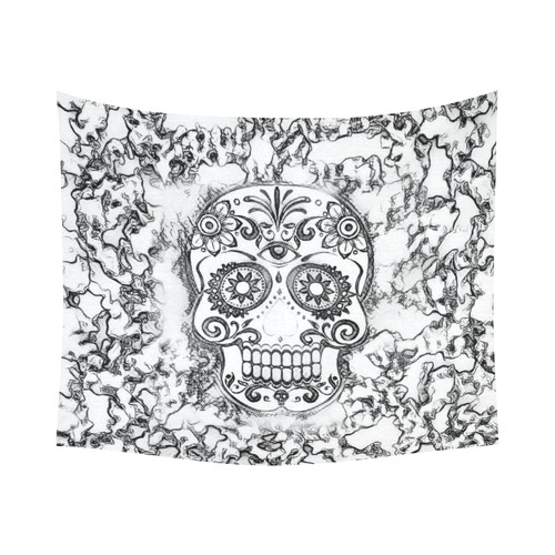skull 1116 Cotton Linen Wall Tapestry 60"x 51"