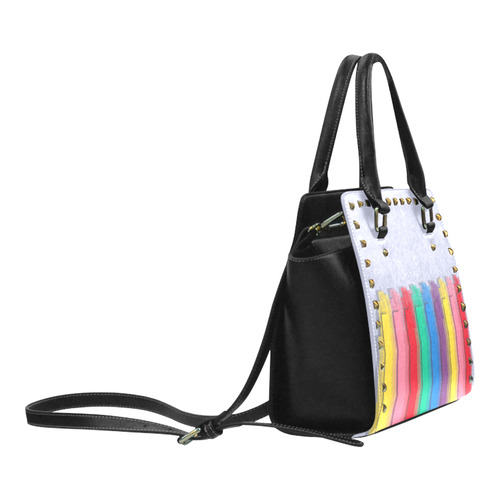 Colorful statement Rivet Shoulder Handbag (Model 1645)