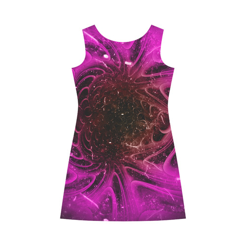 Abstract design in purple colors Bateau A-Line Skirt (D21)