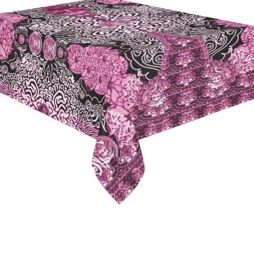 treasury pink Cotton Linen Tablecloth 60"x 84"