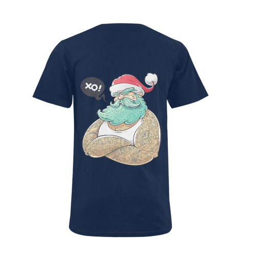 Hipster Santa Claus, Christmas Men's V-Neck T-shirt (USA Size) (Model T10)