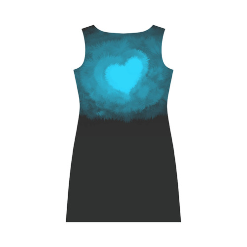 Blue Fluffy Heart Round Collar Dress (D22)