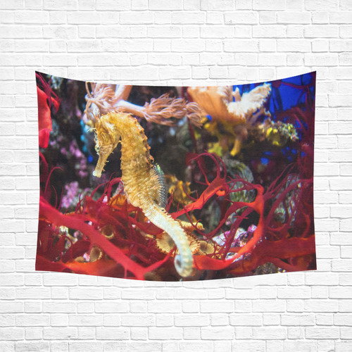 Seahorse Fantasy Cotton Linen Wall Tapestry 80"x 60"