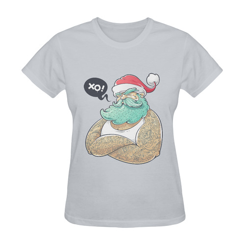 Hipster Santa Claus, Christmas Sunny Women's T-shirt (Model T05)