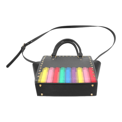 Colorful statement Rivet Shoulder Handbag (Model 1645)