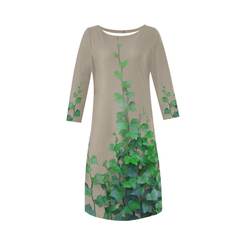 Vines, climbing plant Round Collar Dress (D22)