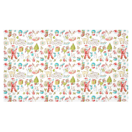 christmas doodles Cotton Linen Tablecloth 60"x 104"