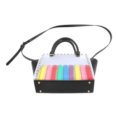 Colorful statement Rivet Shoulder Handbag (Model 1645)