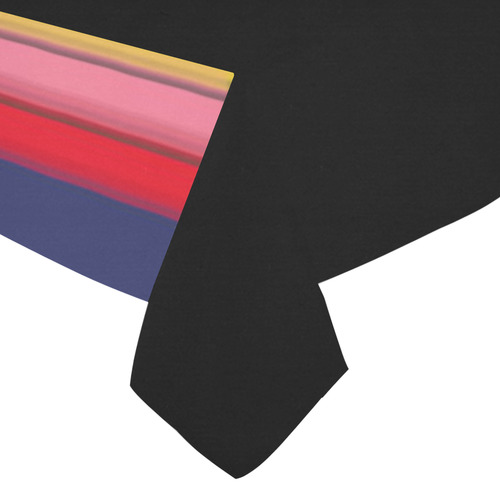 Colorful statement Cotton Linen Tablecloth 52"x 70"