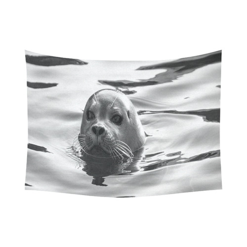 Floating Seal Cotton Linen Wall Tapestry 80"x 60"