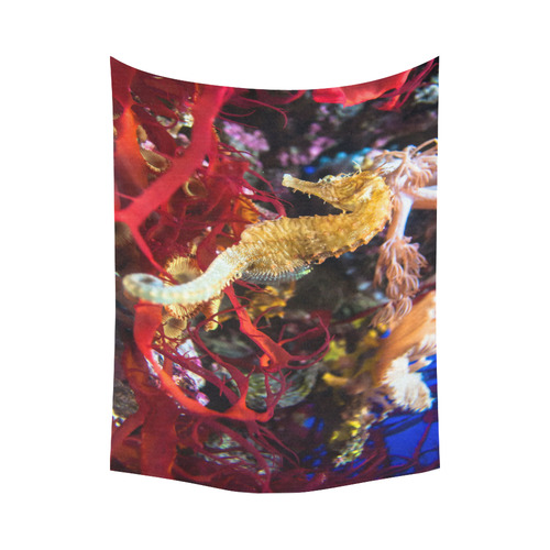 Seahorse Fantasy Cotton Linen Wall Tapestry 80"x 60"