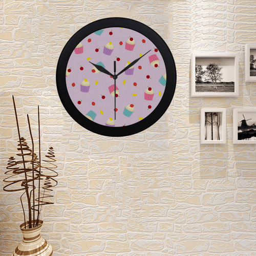 Fruity Cupcakes Circular Plastic Wall clock