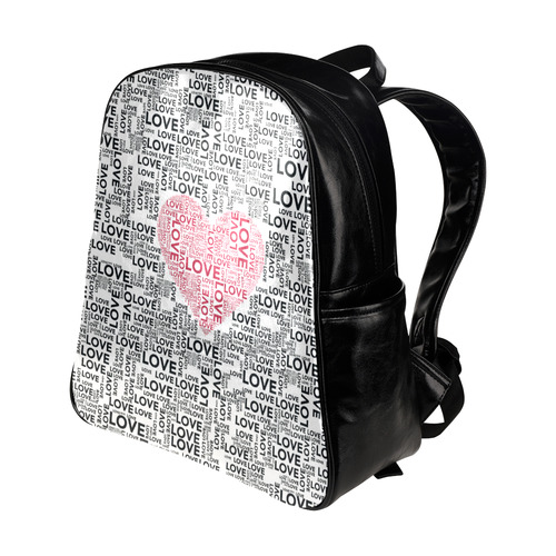 Love Heart Multi-Pockets Backpack (Model 1636)