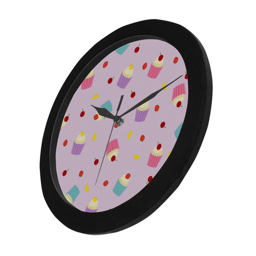 Fruity Cupcakes Circular Plastic Wall clock