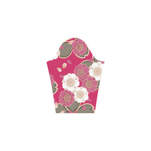 Pink Sakura Japanese Vintage Floral Kimono 3/4 Sleeve Sundress (D23)