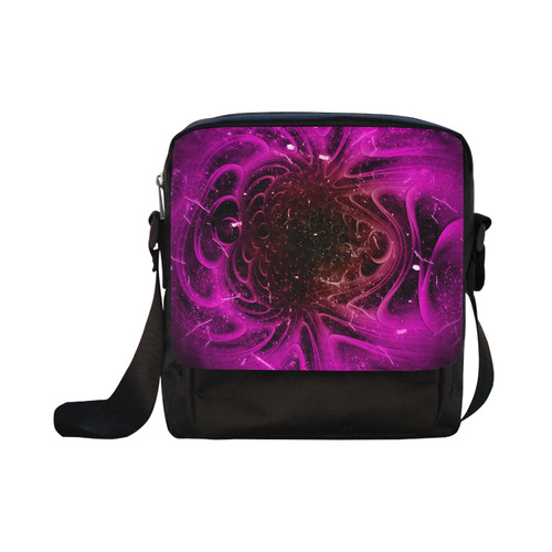 Abstract design in purple colors Crossbody Nylon Bags (Model 1633)