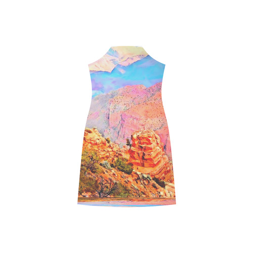 Grand Canyon by Nico Bielow V-Neck Open Fork Long Dress(Model D18)