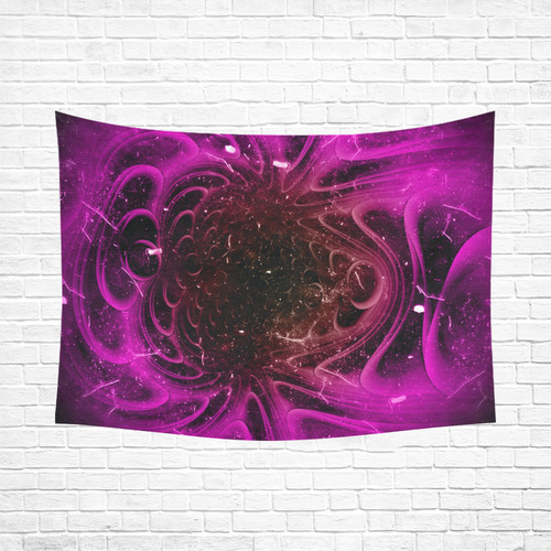 Abstract design in purple colors Cotton Linen Wall Tapestry 80"x 60"