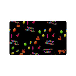 happy birthday, black Doormat 30"x18"