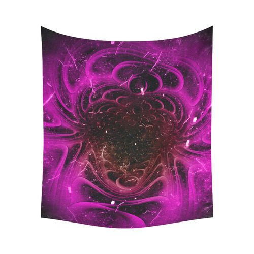 Abstract design in purple colors Cotton Linen Wall Tapestry 60"x 51"