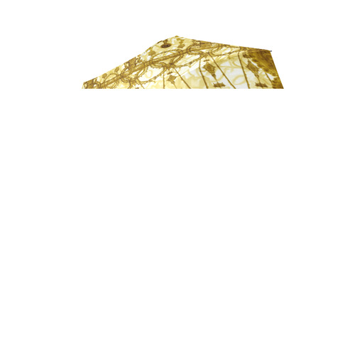 haute couture golden yellow and white by Sandrine Foldable Umbrella (Model U01)