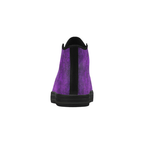 Purple Aquila High Top Microfiber Leather Women's Shoes (Model 032)