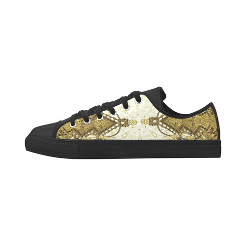 fur animal--5 golden  black white by Sandrine Kesp Aquila Microfiber Leather Women's Shoes (Model 031)