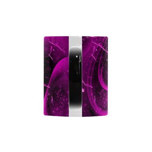 Abstract design in purple colors Custom Morphing Mug