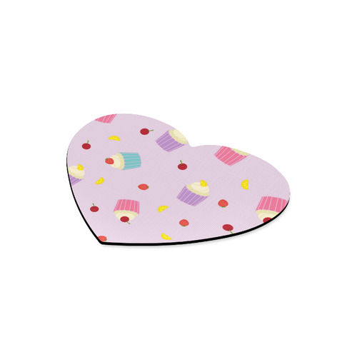 Fruity Cupcakes Heart-shaped Mousepad