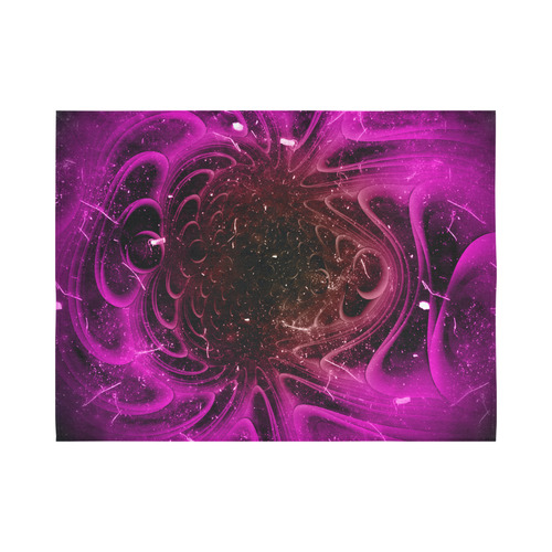 Abstract design in purple colors Cotton Linen Wall Tapestry 80"x 60"