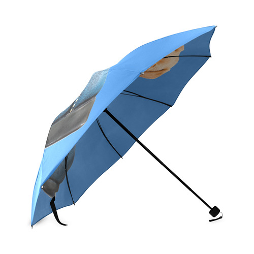 Sweet Puppy in his Blue Shoe Foldable Umbrella (Model U01)