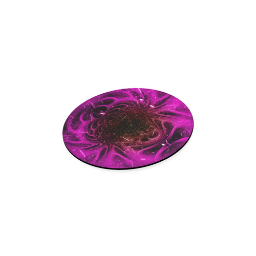 Abstract design in purple colors Round Coaster