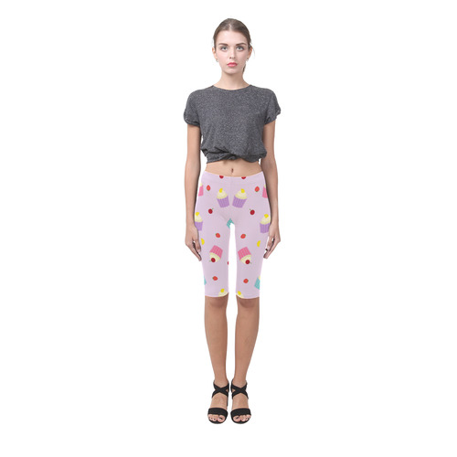 Fruity Cupcakes Hestia Cropped Leggings (Model L03)